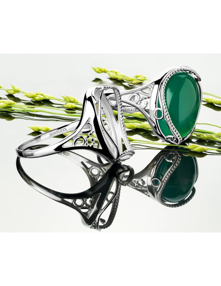 Anillo en Blanco de Plata Esterlina 925 Jewelets 13x18mm DIY