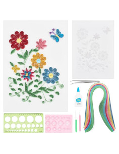Kit de Quilling de Papel WEBEEDY Flores para Adultos DIY