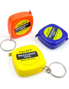 Llaveros Cinta Métrica PROLOSO 1m Retráctil Paquete 20 Unidades 2