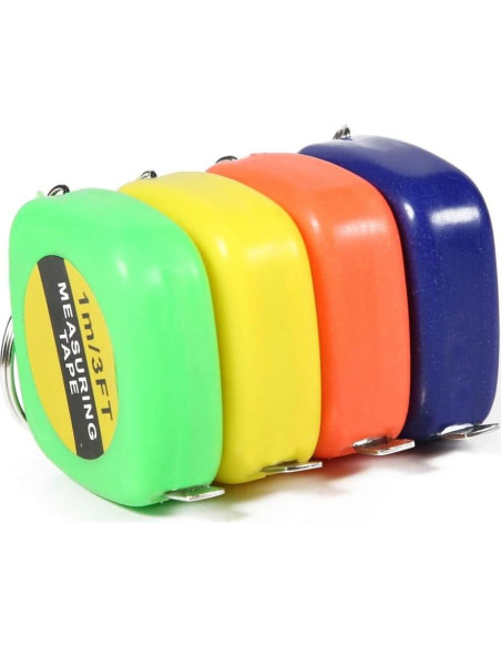 Llaveros Cinta Métrica PROLOSO 1m Retráctil Paquete 20 Unidades