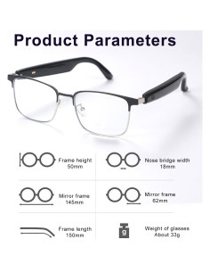 Gafas Inteligentes OICIIDO GS06S Audio Bluetooth UV400 2