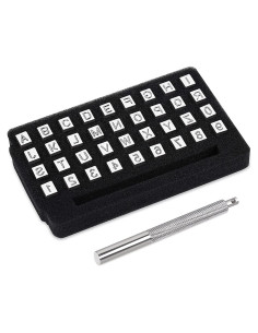 Juego de Sellos de Letras y Números YUENTOEN 36 Piezas 6mm