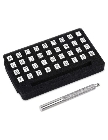 Juego de Sellos de Letras y Números YUENTOEN 36 Piezas 6mm