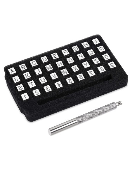 Juego de Sellos de Letras y Números YUENTOEN 36 Piezas 6mm