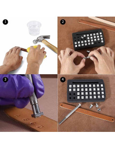 Juego de Sellos de Letras y Números YUENTOEN 36 Piezas 6mm 2