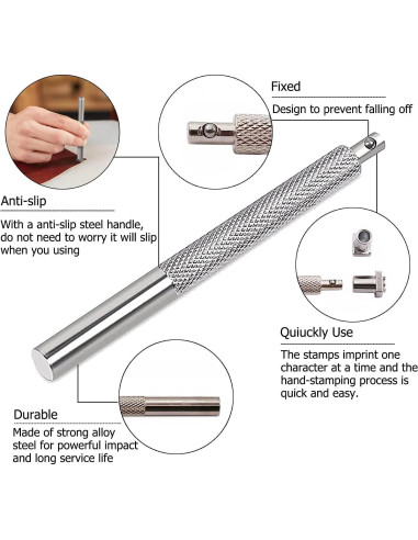 Juego de Sellos de Letras y Números YUENTOEN 36 Piezas 6mm