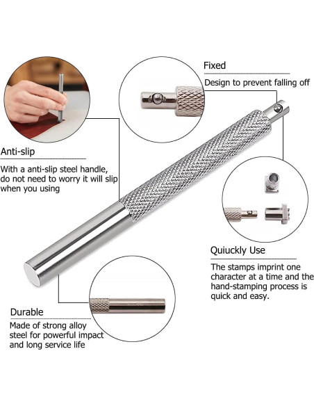 Juego de Sellos de Letras y Números YUENTOEN 36 Piezas 6mm