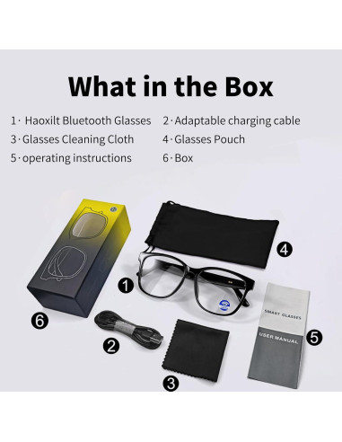 Gafas Bluetooth Giinova Inteligentes Unisex con Altavoz