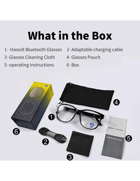 Gafas Bluetooth Giinova Inteligentes Unisex con Altavoz Gafas Bluetooth Giinova Inteligentes Unisex con Altavoz