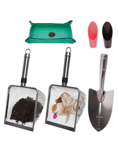 Juego de Herramientas de Jardín Luxzio 6 Piezas Acero Inoxidable