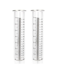 Paquete de 2 Medidores de Lluvia de Vidrio Neowah 20.96cm