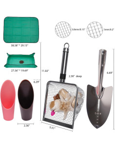 Juego de Herramientas de Jardín Luxzio 6 Piezas Acero Inoxidable 2