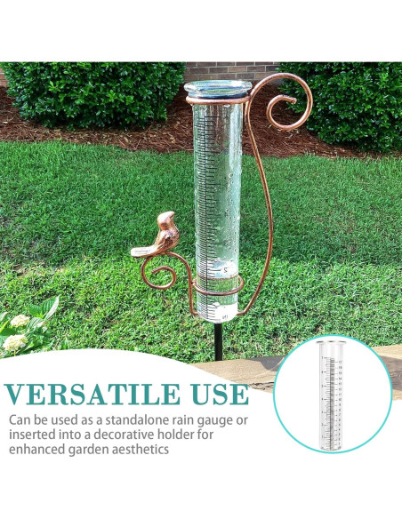 Paquete de 2 Medidores de Lluvia de Vidrio Neowah 20.96cm