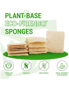 Esponjas de Lufa Doble Cara Herbvian - Paquete de 12 Unidades 2