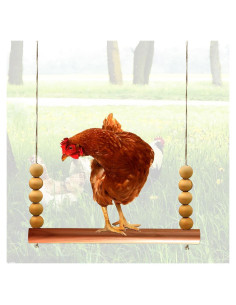 Columpio para Gallinas TARANDUS 40 cm Madera Natural Ajustable
