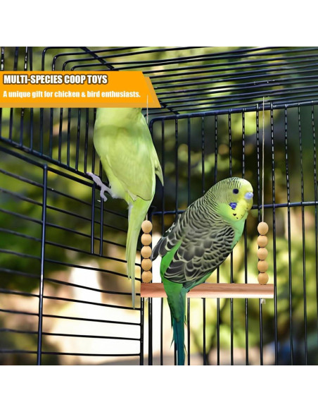 Columpio para Gallinas TARANDUS 40 cm Madera Natural Ajustable