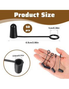 TIESOME 50 Tapas de Polvo para Vertedores de Licor y Aceite 2