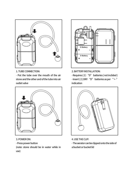 Bomba de Aire Portátil HUIXHAO A11-2015 22.7L Acuario