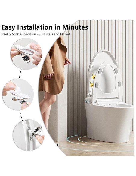 Elevador de Asiento de Inodoro YAFIYGI 6 Piezas Autoadhesivas