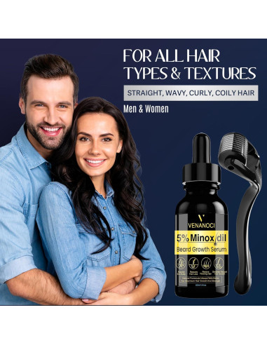 Kit Crecimiento Barba y Cabello Venanoci 60 ml - 5% Minoxidil