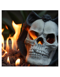 Tronco de Gas Calavera Demoníaca Senfeii para Fogata 20.57x20.07cm