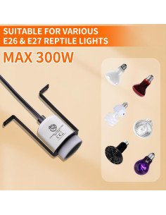 Soporte de Lámpara de Calor Cerámica REPTI HOME 300W 2