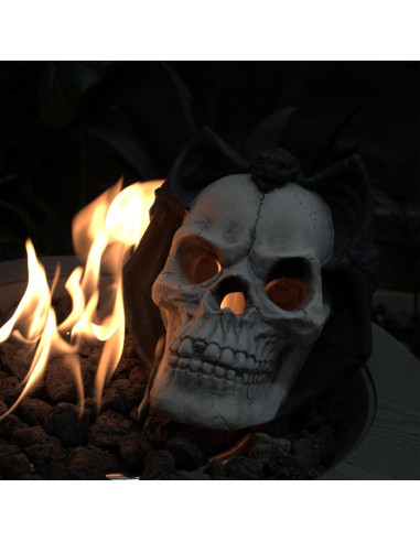 Tronco de Gas Calavera Demoníaca Senfeii para Fogata 20.57x20.07cm
