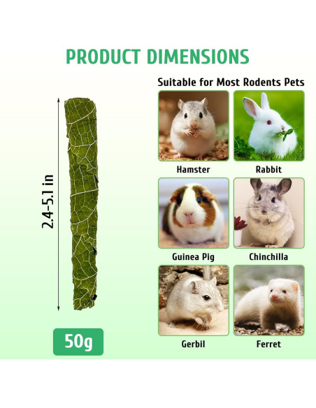 Snacks Masticables Fhiny para Conejos 50g Hoja de Morera