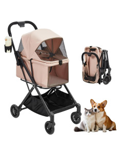 Carrito Plegable para Mascotas EltraWors Caqui 22 kg