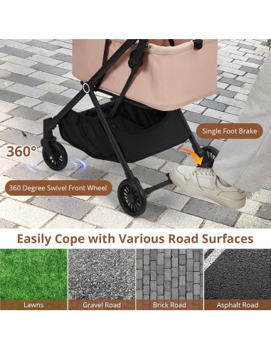 Carrito Plegable para Mascotas EltraWors Caqui 22 kg