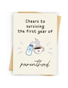 Tarjeta de Cumpleaños 1er Año WowBefun 17.78x12.7 cm