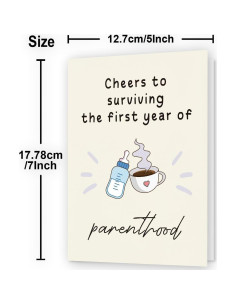 Tarjeta de Cumpleaños 1er Año WowBefun 17.78x12.7 cm 2