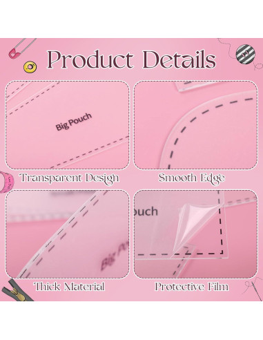 Conjunto de 3 Plantillas de Patrones de Bolsos TXIN - 3 Tamaños