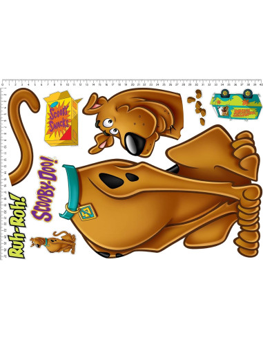 Set de Stickers de Pared Scooby-Doo - Vinilo Reutilizable