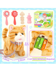 Gato de Peluche Interactivo CatchCute 20 cm Amarillo 2