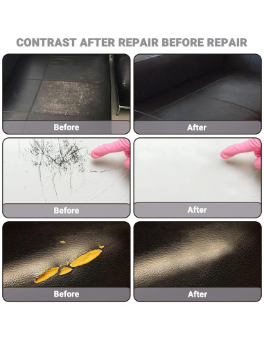 Kit de Reparación de Cuero Kenbry 12 Colores 20ml