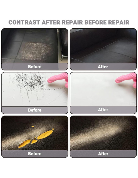 Kit de Reparación de Cuero Kenbry 12 Colores 20ml