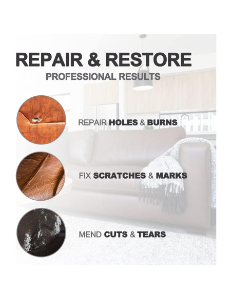 Kit de Reparación de Cuero Kenbry 12 Colores 20ml