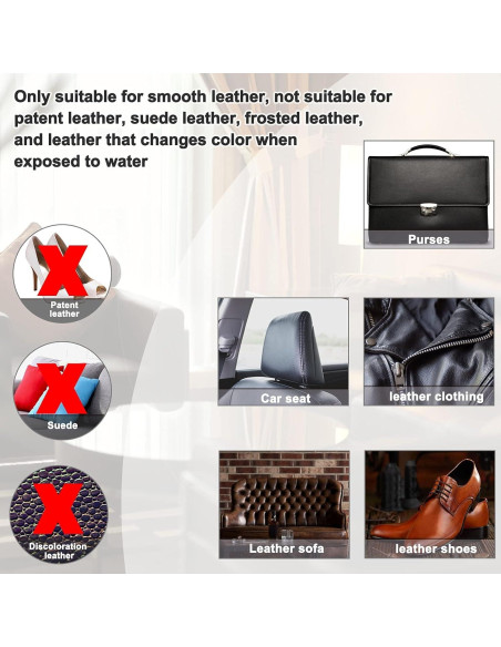 Kit de Reparación de Cuero Kenbry 12 Colores 20ml