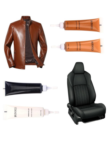 Kit de Reparación de Cuero Kenbry 12 Colores 20ml