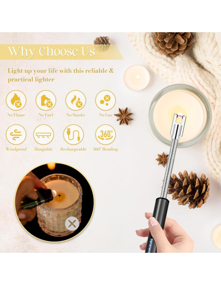 Encendedor Eléctrico Koulate Negro Recargable Tipo C 360