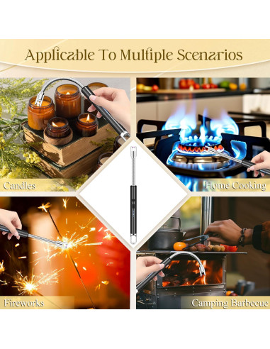 Encendedor Eléctrico Koulate Negro Recargable Tipo C 360