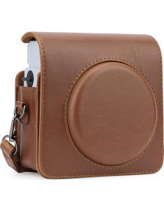 Funda Protectora Frankmate para Cámara Fujifilm Instax SQ1 - Cuero PU Marrón 2