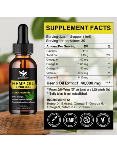 Aceite de Cañamo Orgánico WOGORGT 30mL - Paquete de 2 2