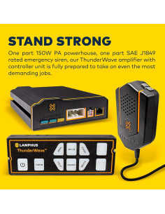 Amplificador de Sirena ThunderWave 150W con Control Remoto 2