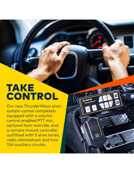 Amplificador de Sirena ThunderWave 150W con Control Remoto