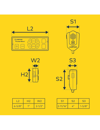 Amplificador de Sirena ThunderWave 150W con Control Remoto
