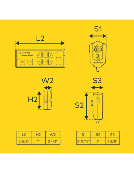 Amplificador de Sirena ThunderWave 150W con Control Remoto