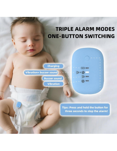 Alarma de Enuresis Infantil QCBF con Vibración y Sonido Fuerte