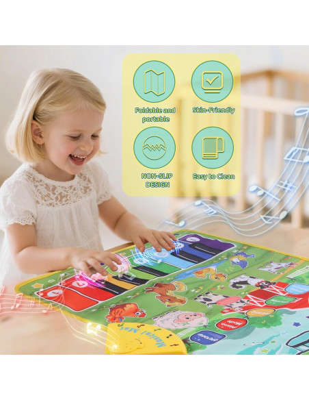 Alfombrilla Musical 3 en 1 Zitranse para Niños 80x50 cm